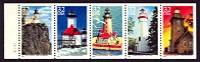 Great Lakes Lighthouses Booklet Pane of 5 Stamps United States, 1995